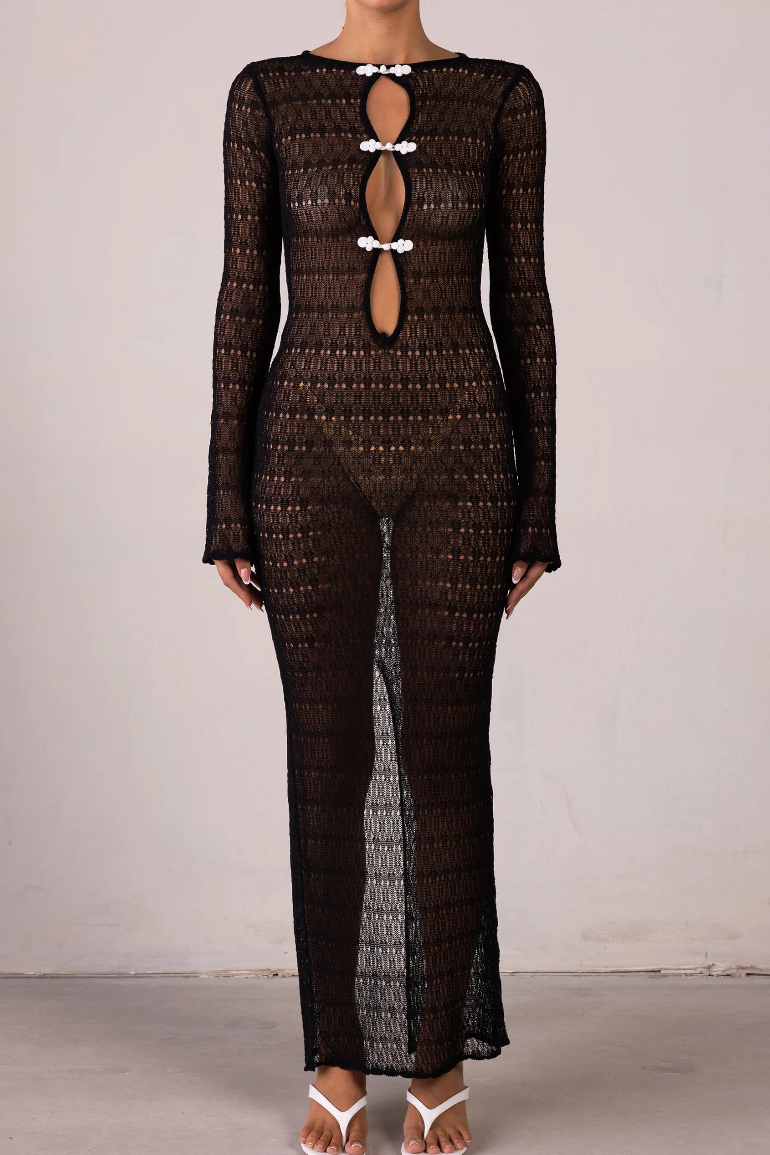 SAME Keyhole Crochet Dress- Dresses