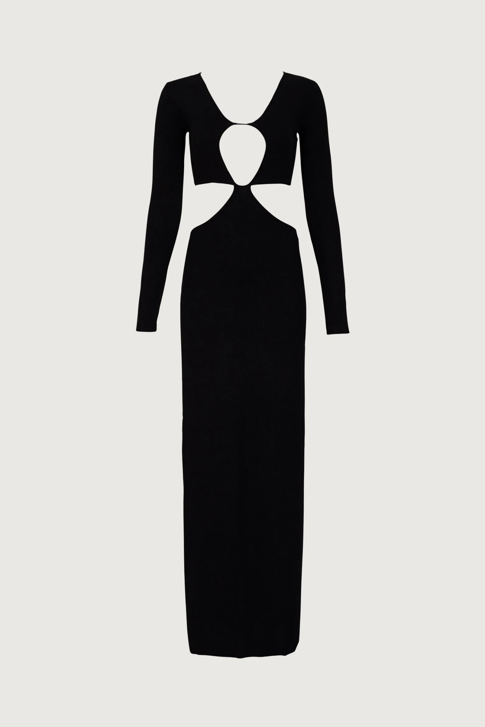 SAME Long Sleeve Cut Out Maxi Dress- Dresses