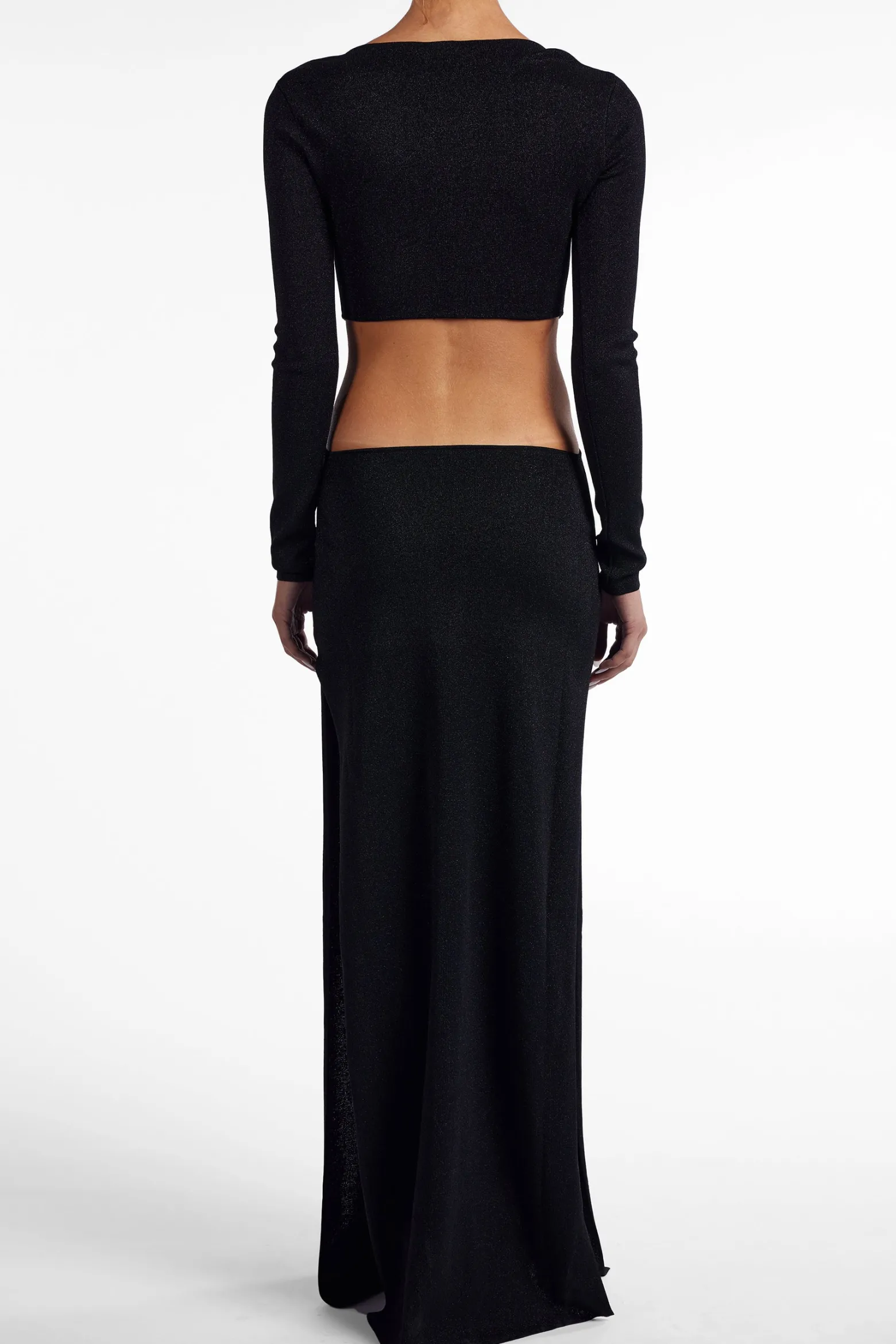 SAME Long Sleeve Cut Out Maxi Dress- Dresses