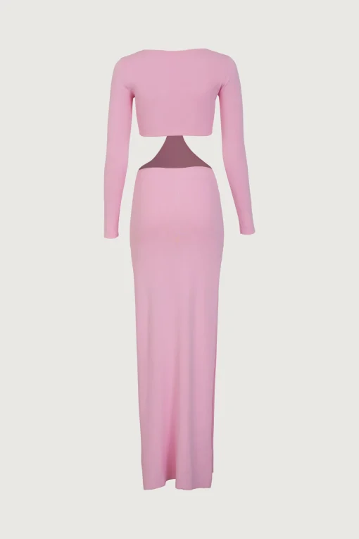 SAME Long Sleeve Cut Out Maxi Dress- Dresses