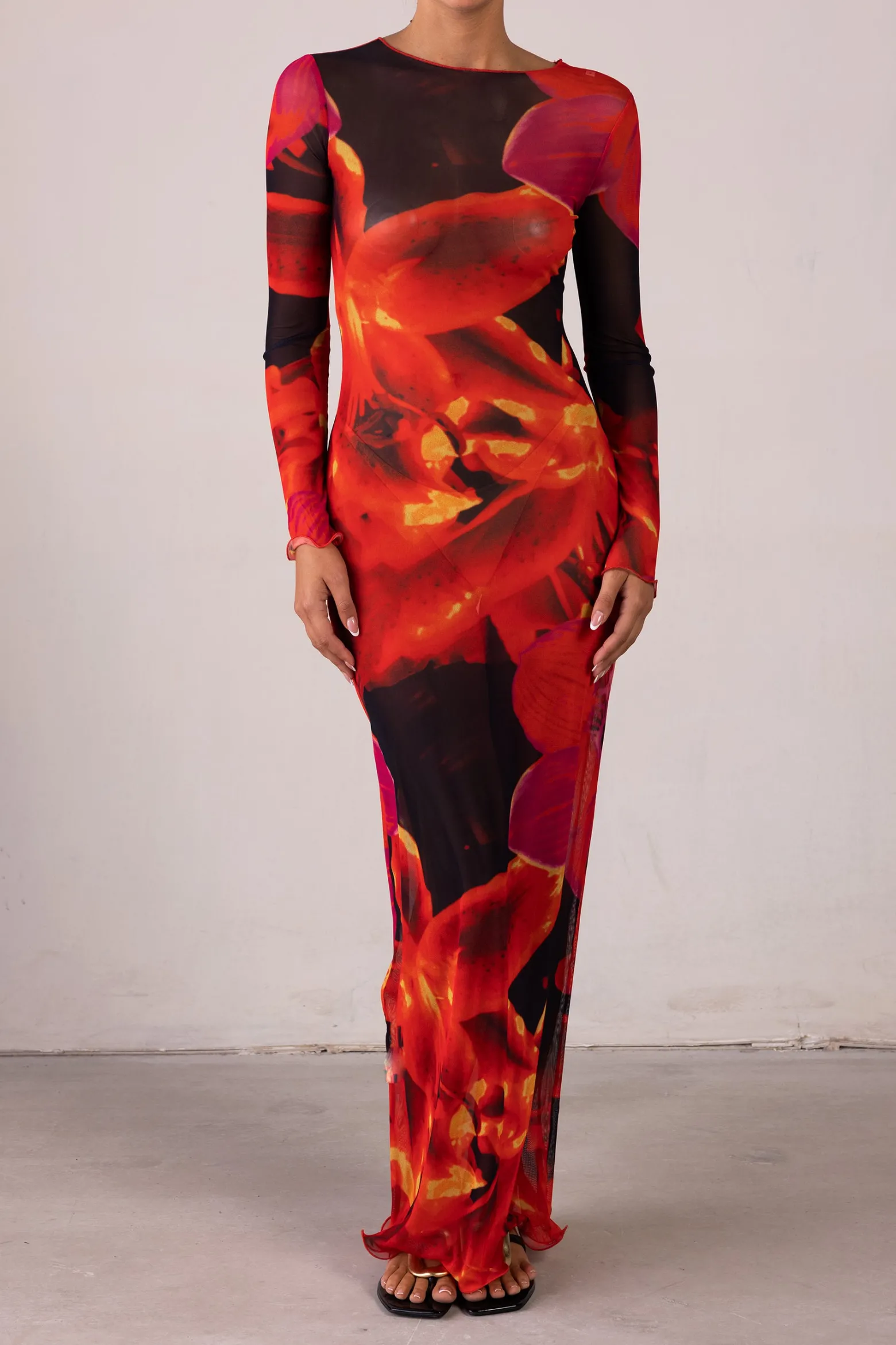 SAME Mesh Maxi Dress- Dresses