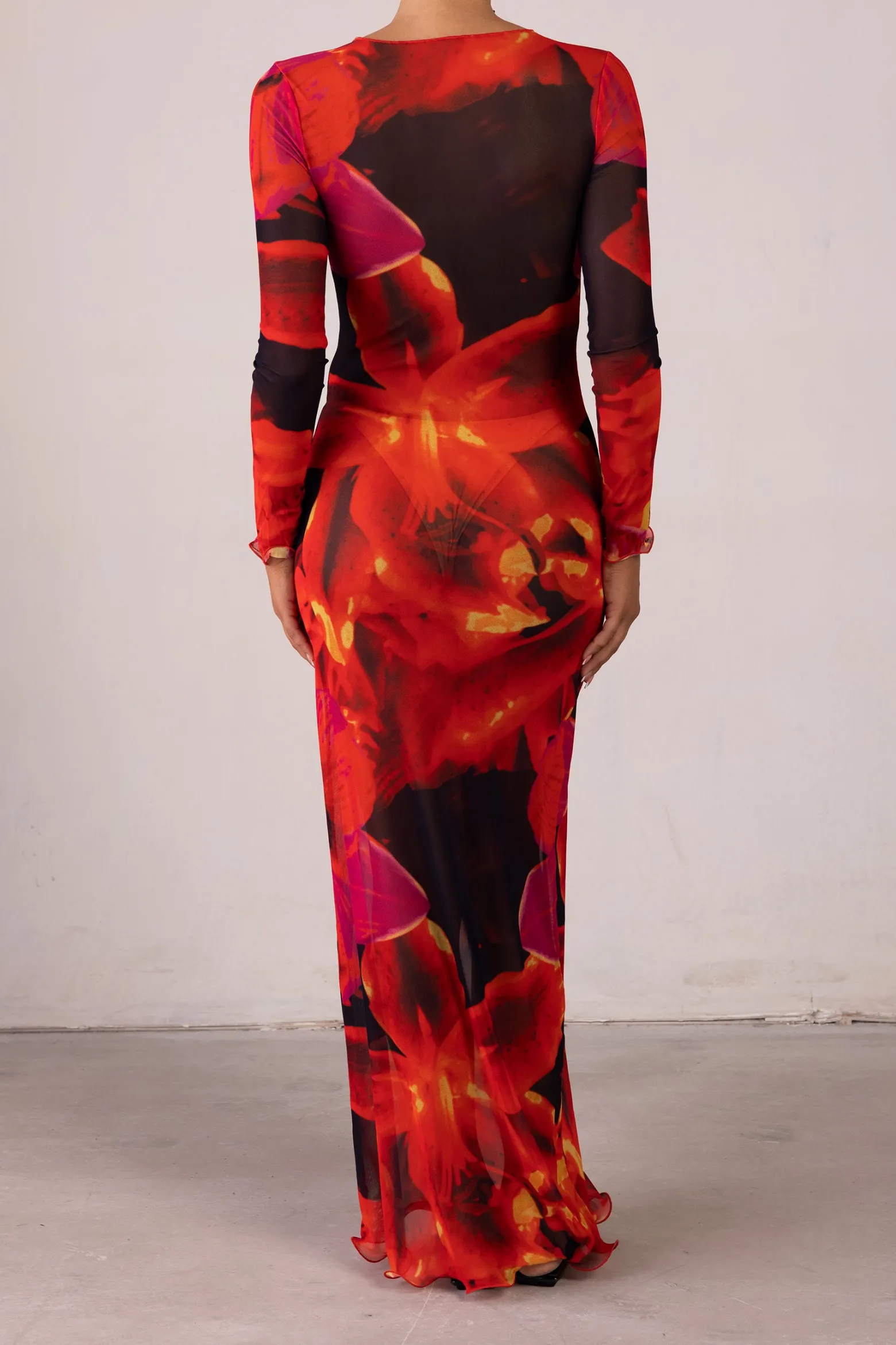 SAME Mesh Maxi Dress- Dresses