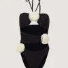 SAME Rose Cut Out One Piece-Women Women