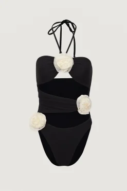 SAME Rose Cut Out One Piece-Women Women
