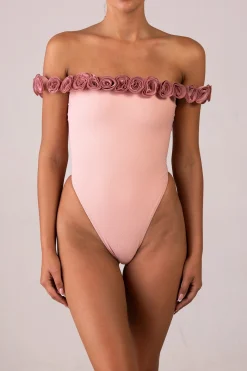 SAME Rosette Off Shoulder One Piece-Women Women