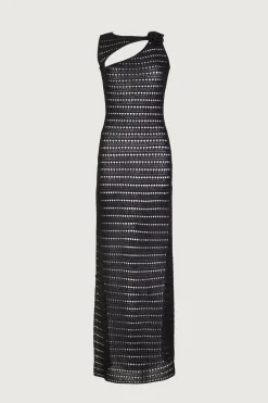 SAME Rosette Sleeveless Crochet Dress- Dresses