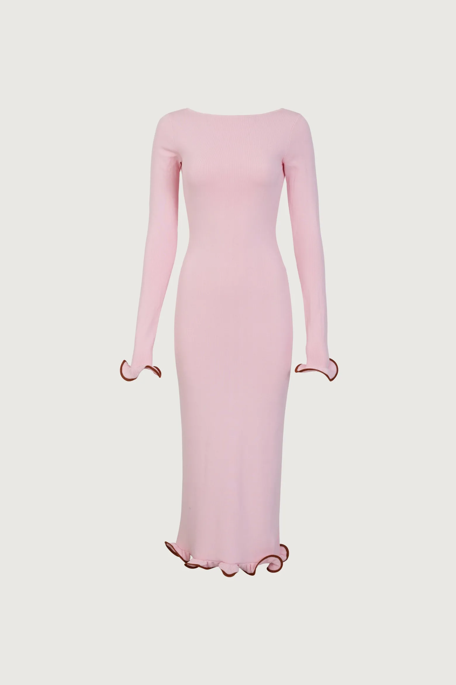 SAME Ruffle Hem Midi Dress- Dresses