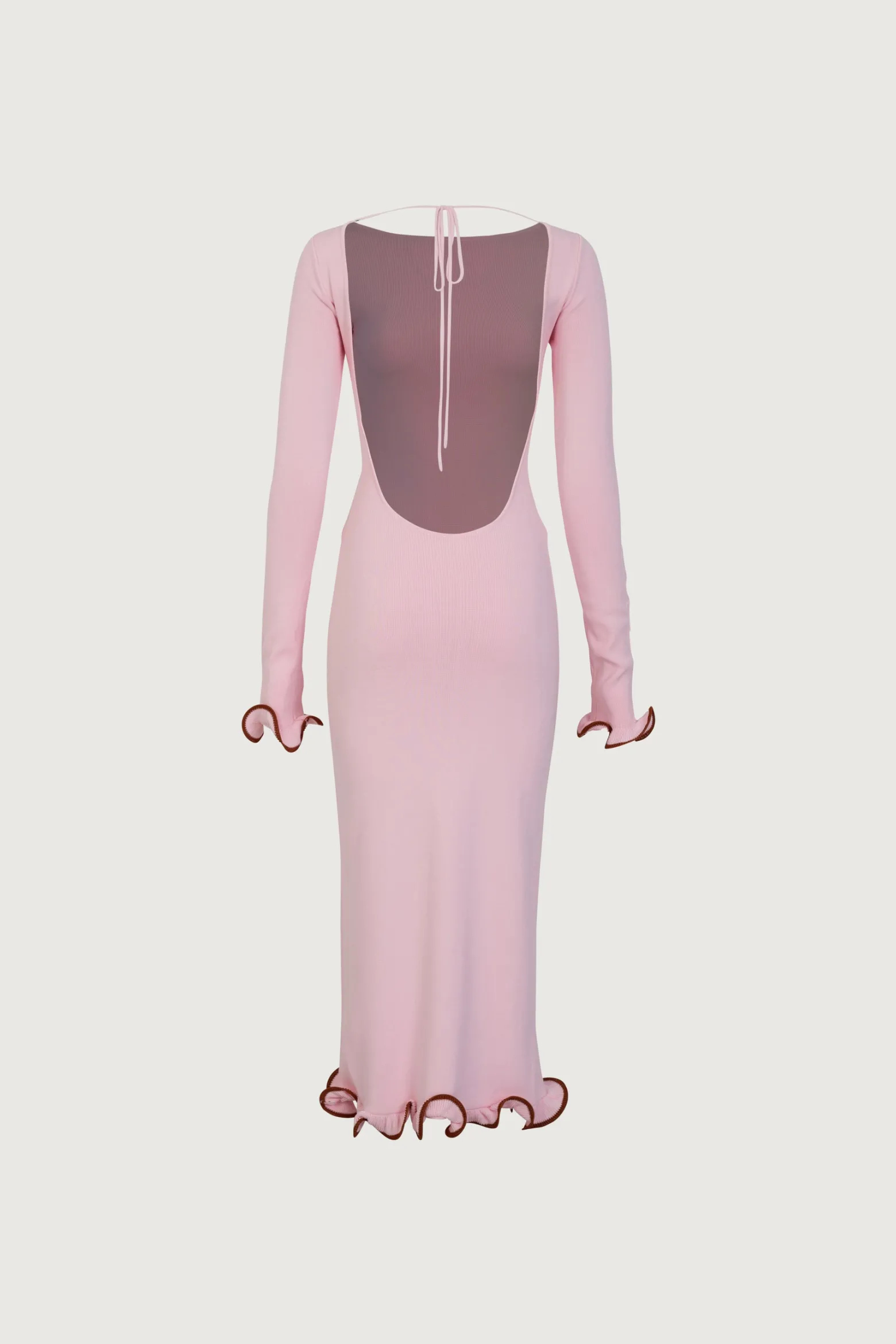 SAME Ruffle Hem Midi Dress- Dresses