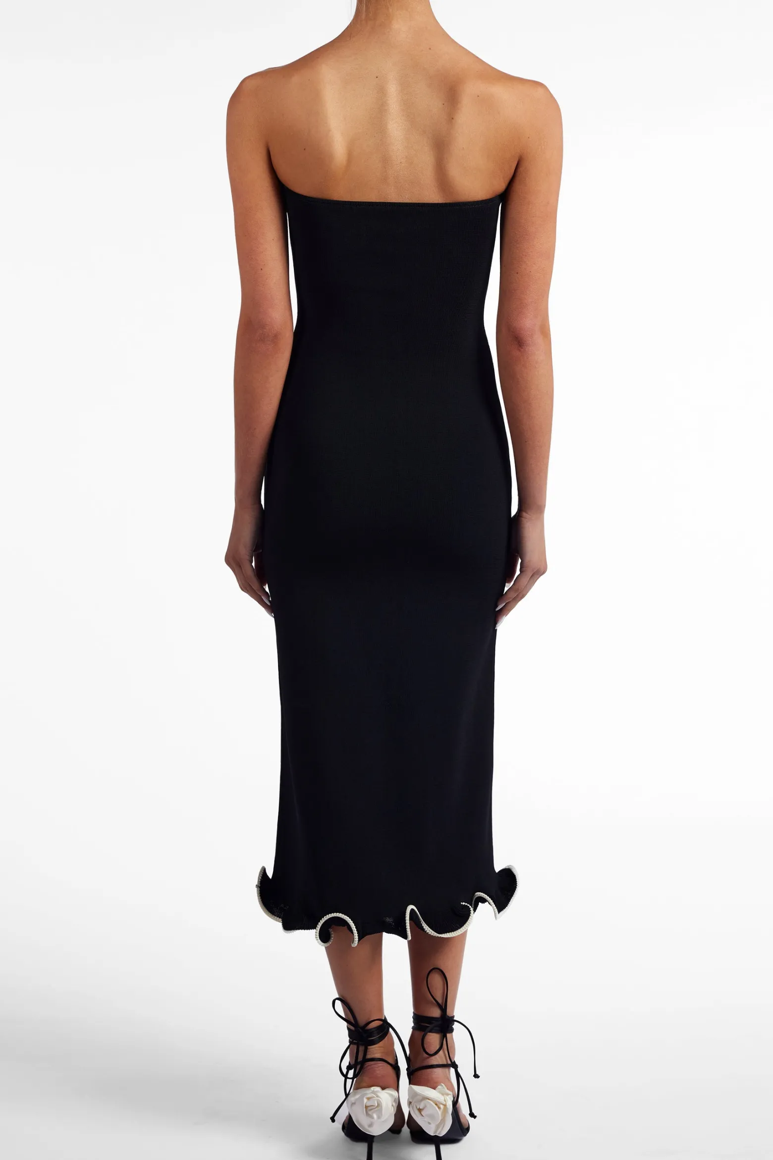 SAME Ruffle Hem Strapless Dress- Dresses