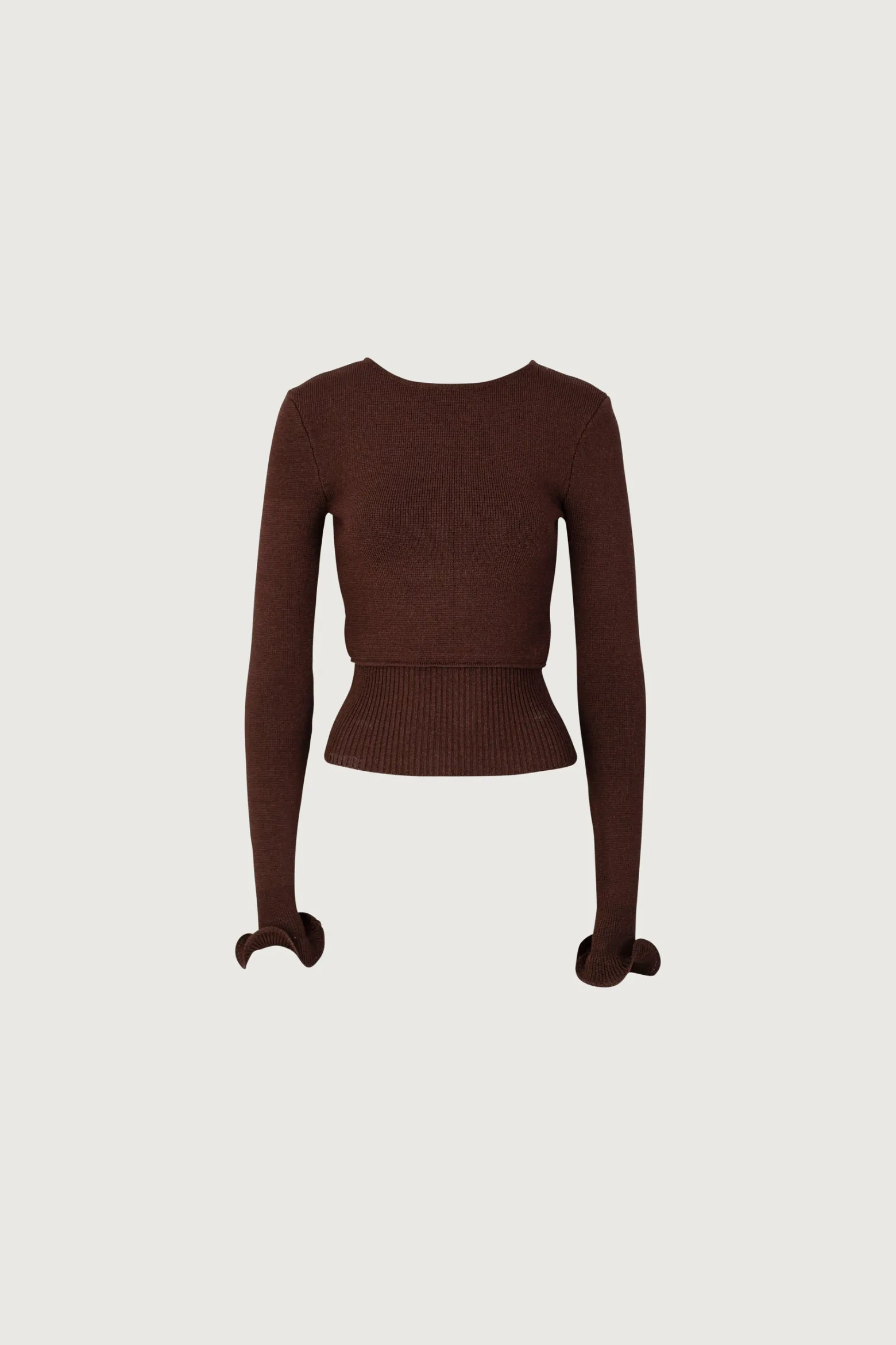 SAME Ruffle Hem Sweater- Tops