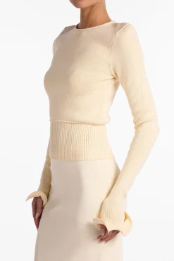 SAME Ruffle Hem Sweater- Tops