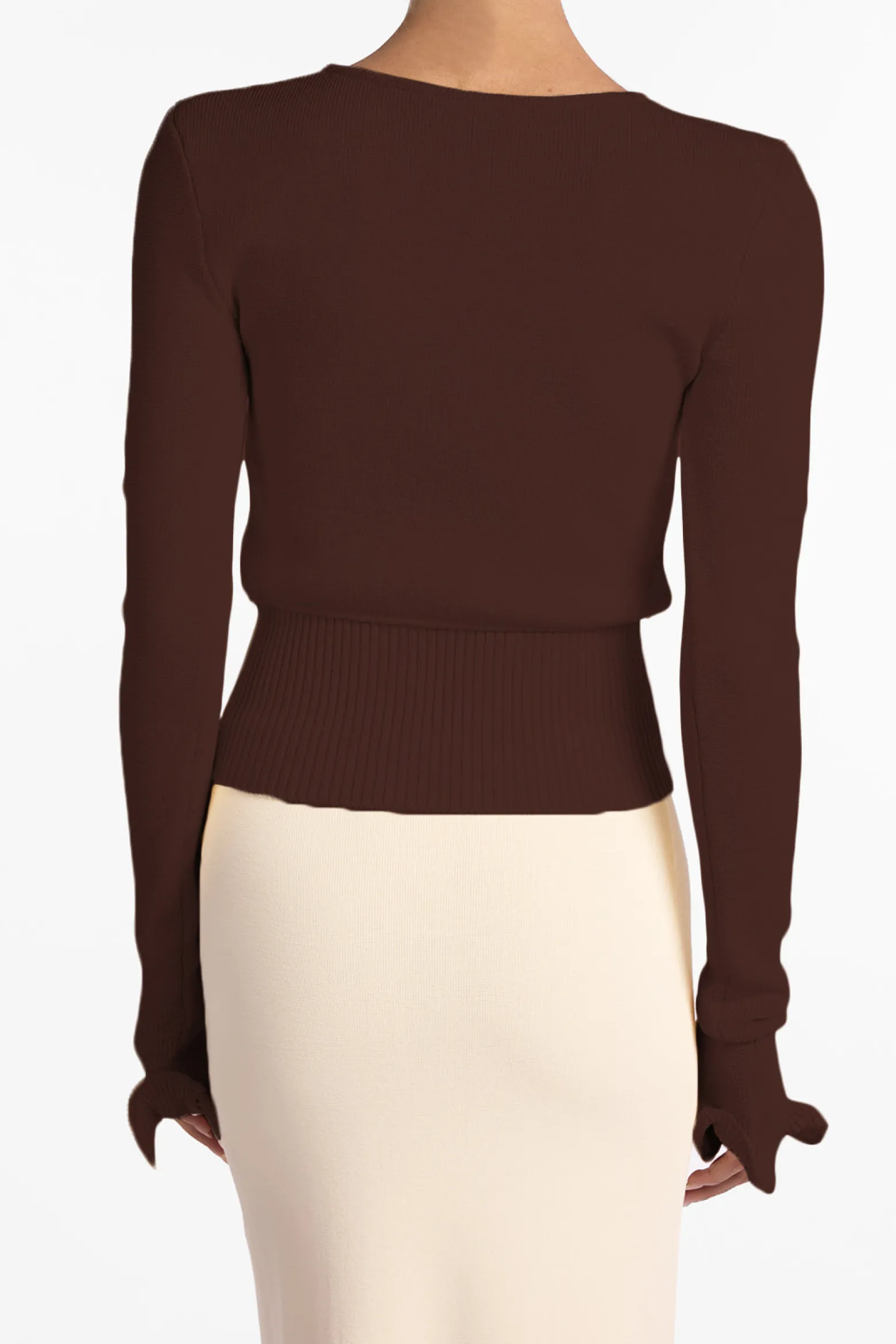 SAME Ruffle Hem Sweater- Tops