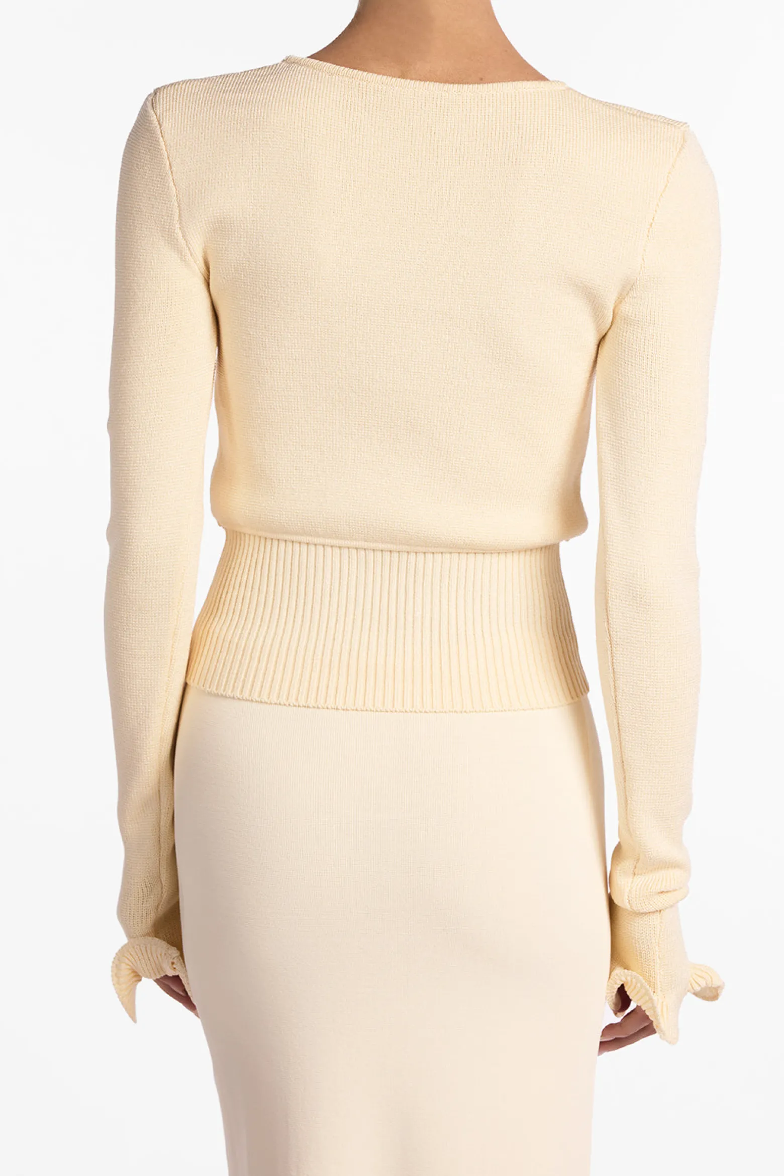 SAME Ruffle Hem Sweater- Tops