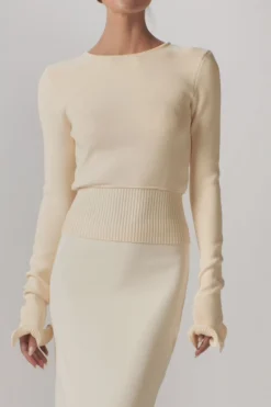 SAME Ruffle Hem Sweater- Tops