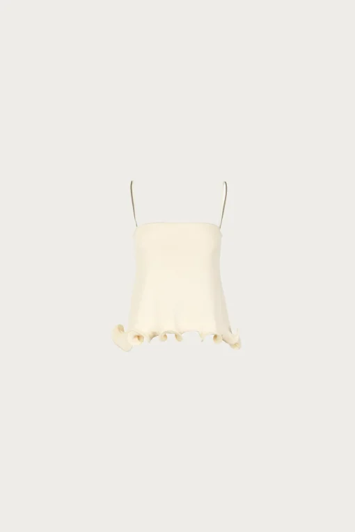 SAME Ruffle Hem Tank Top- Bridal | Tops