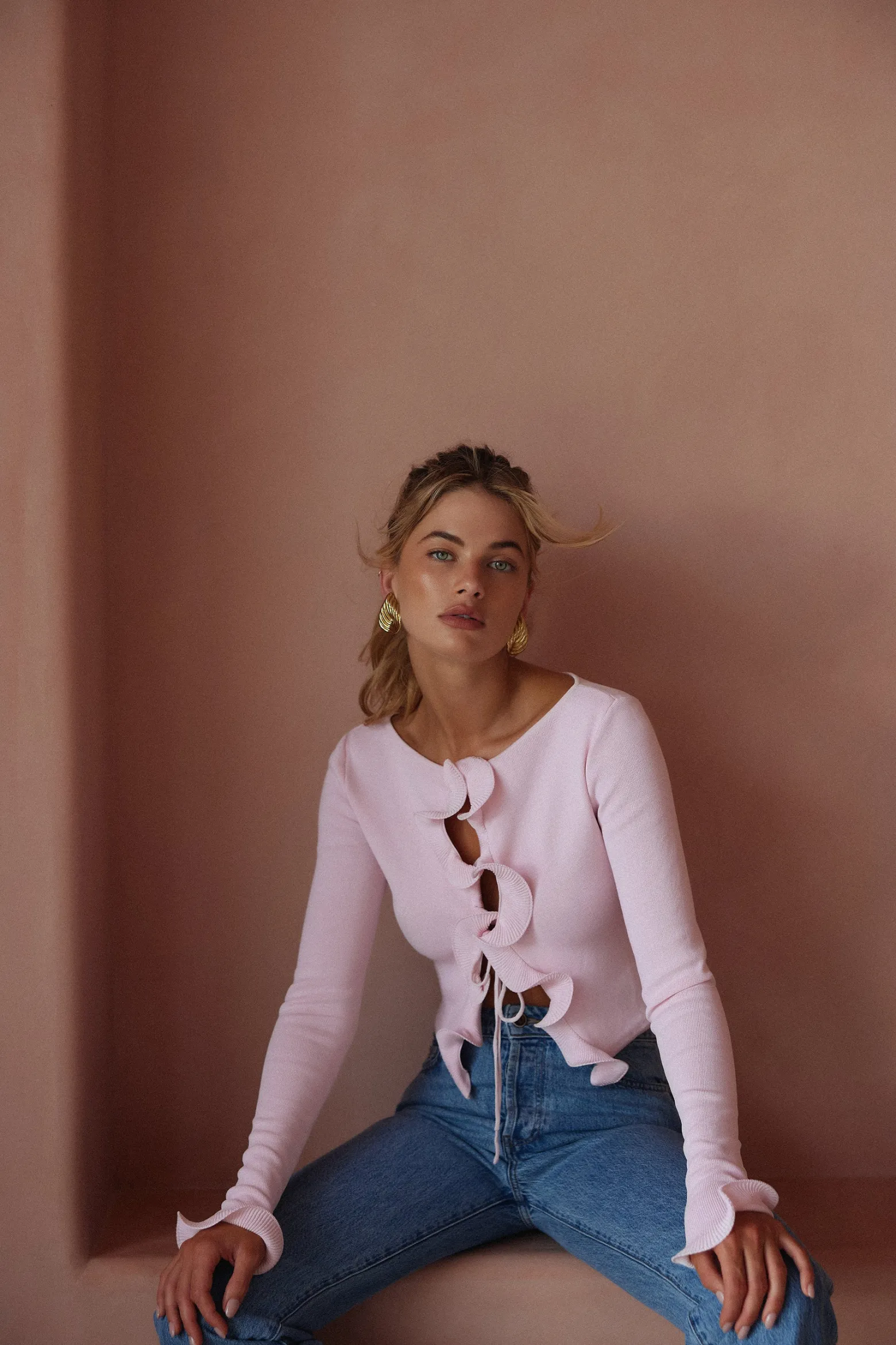 SAME Ruffle Hem Top- Tops