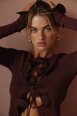 SAME Ruffle Hem Top- Tops