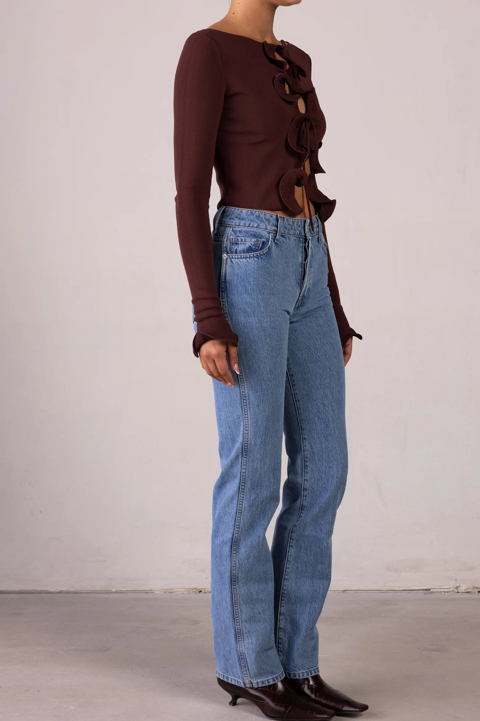 SAME Ruffle Hem Top- Tops