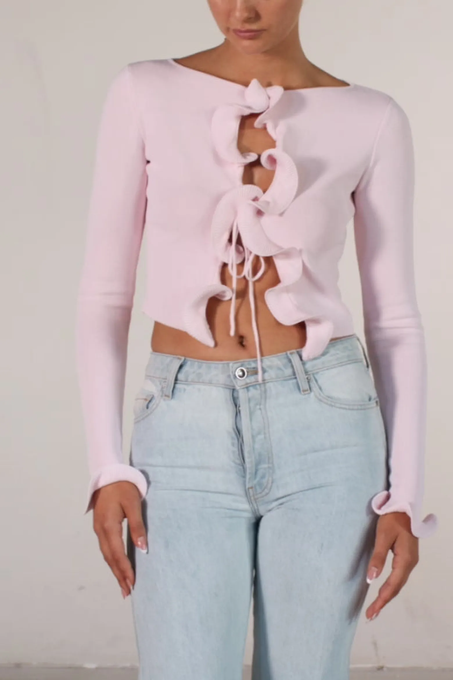 SAME Ruffle Hem Top- Tops