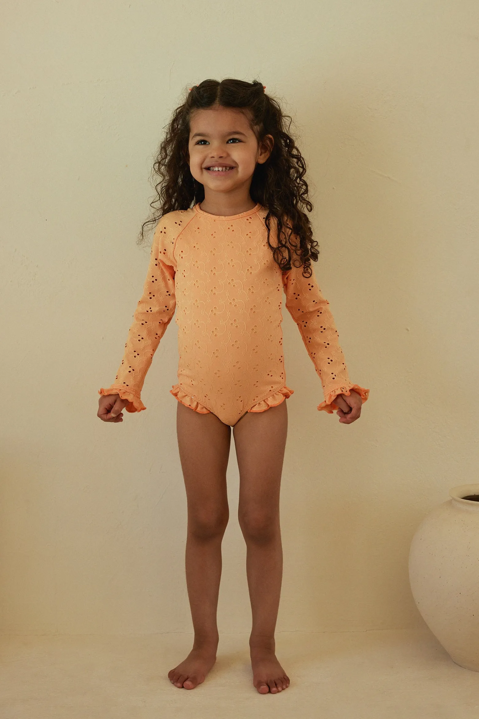 SAME ruffle rashguard one piece- Children