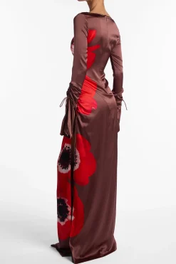 SAME Silk Floral Gown- Dresses