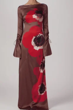 SAME Silk Floral Gown- Dresses