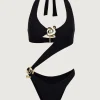 SAME Spiral Halter One Piece-Women Women