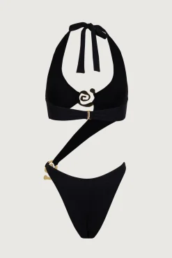 SAME Spiral Halter One Piece-Women Women