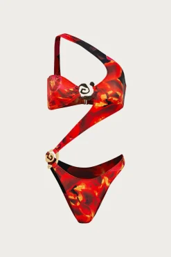 SAME Spiral One Shoulder One Piece-Women Women