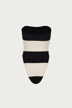SAME Stripe Strapless One Piece-Women Women